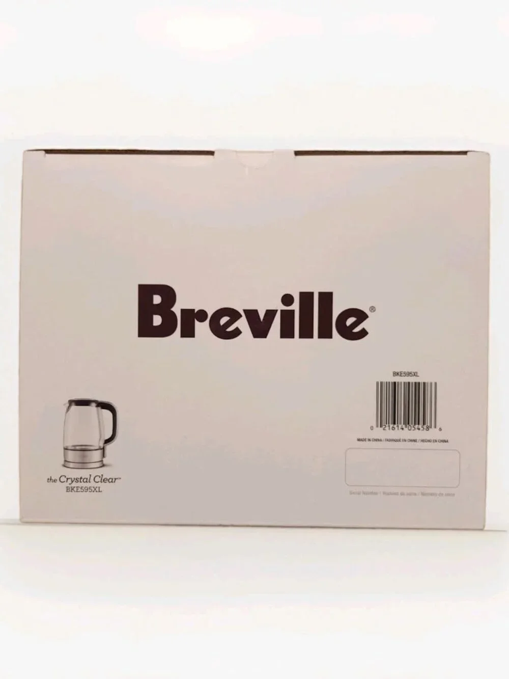Breville Crystal Clear Kettle 1.8 Quarts BKE595XL Electric 1800W Glass New